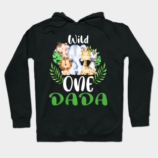 Dada Of The Wild One Zoo Birthday Safari Jungle Animal Hoodie